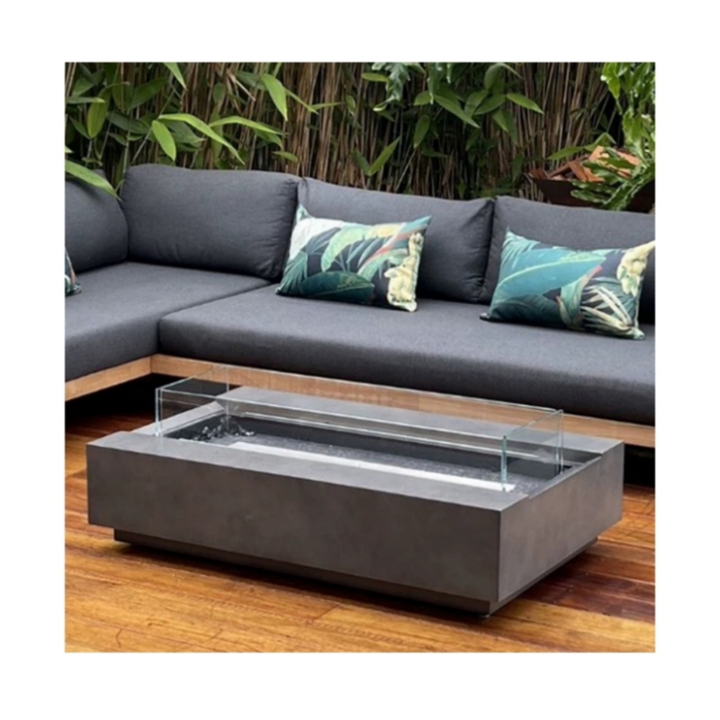 Outdoor Furniture With Fire Pit Table - is-Modern Corten Steel Fire Place Gas