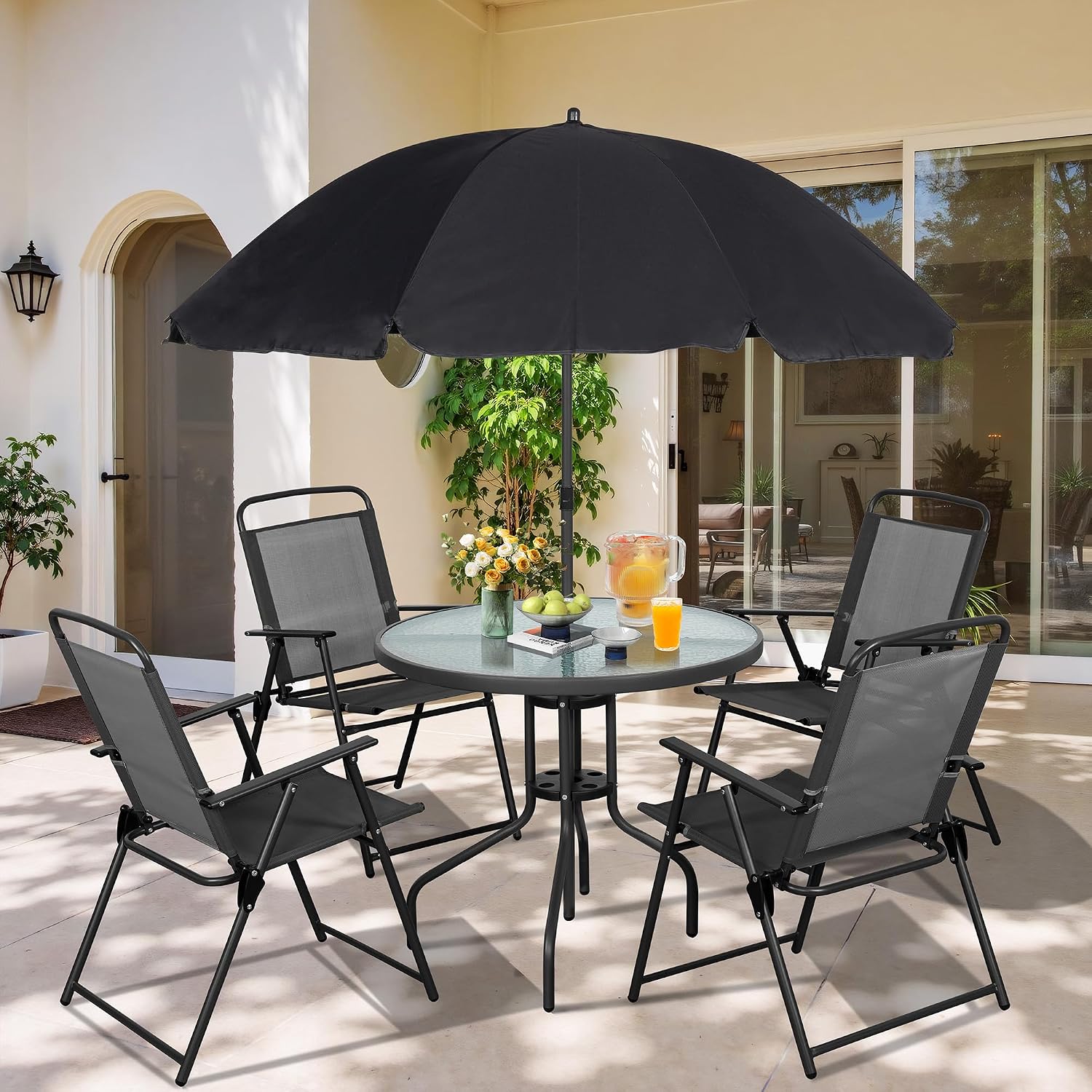 Outdoor Furniture Polywood - Metal Patio Dining Set Outdoor Folding