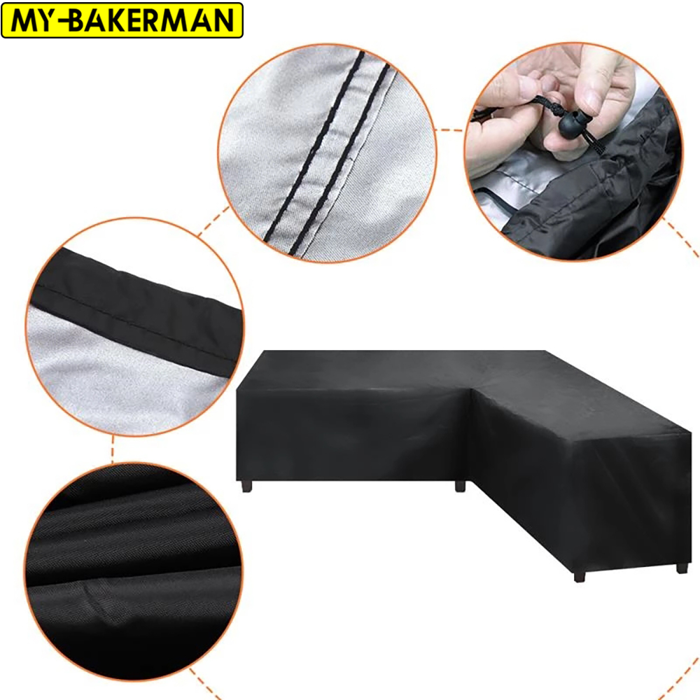Outdoor Furniture Rattan - Waterproof Corner Sofa L Shape Cover