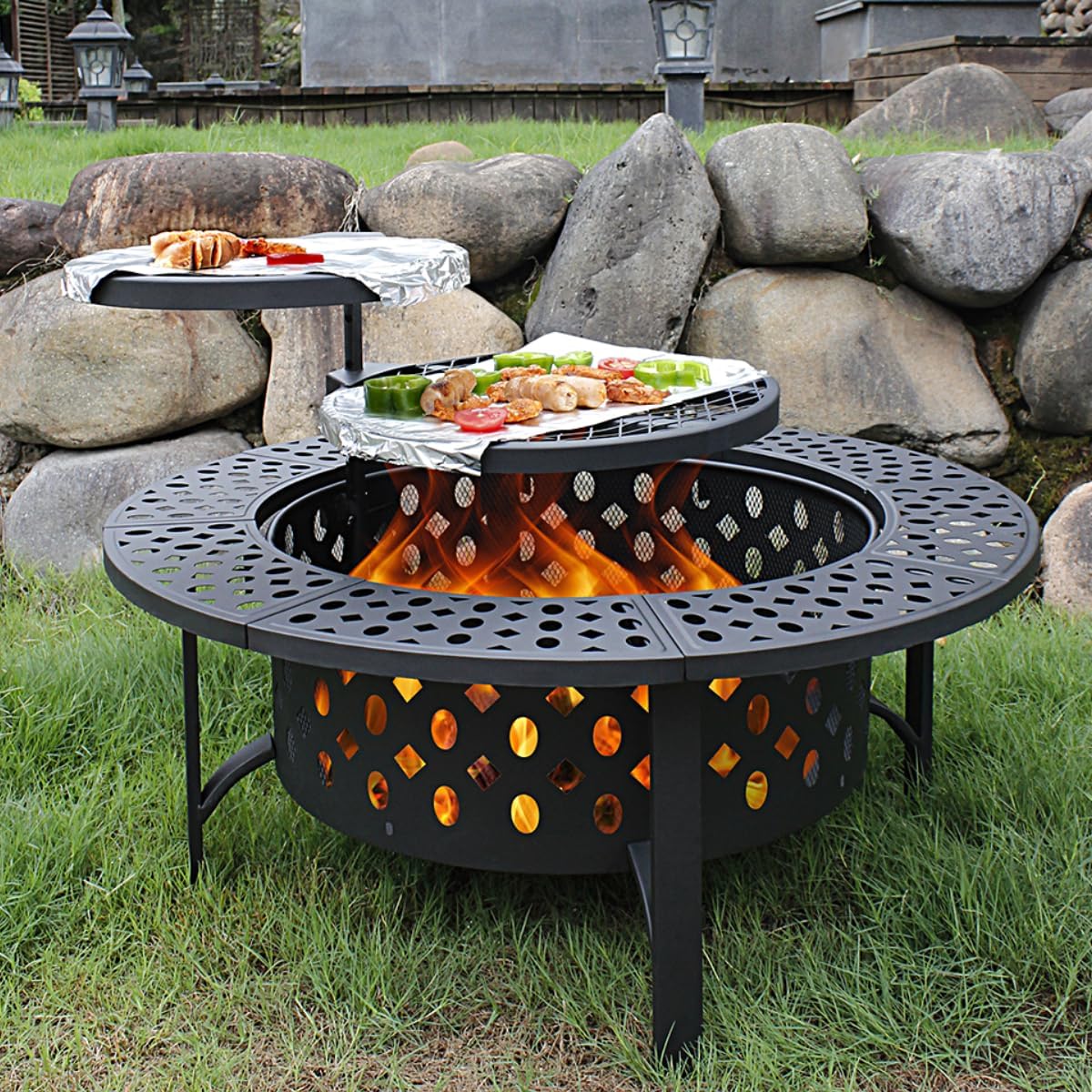 Extra Large Wood Burning Fire  - Outdoor Furniture With Fire Pit review and price