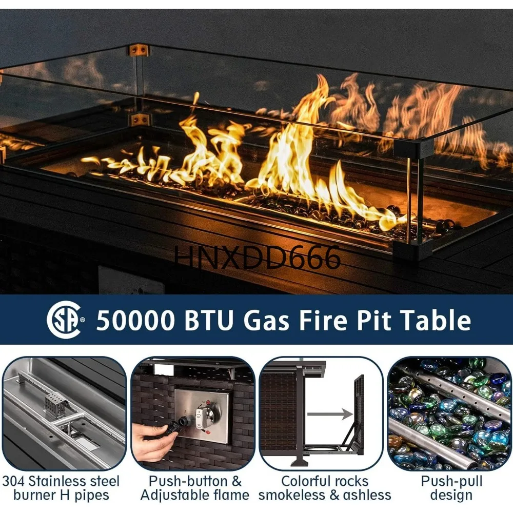 Patio Furniture Set with Fire  - Outdoor Furniture With Fire Pit Table review and price