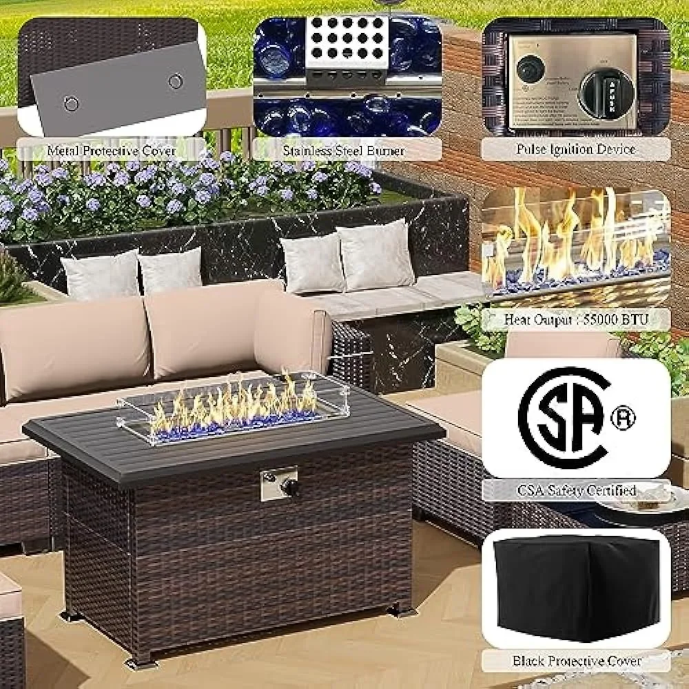 -Patio Furniture Set With Prop - Outdoor Furniture With Fire Pit Table review and price