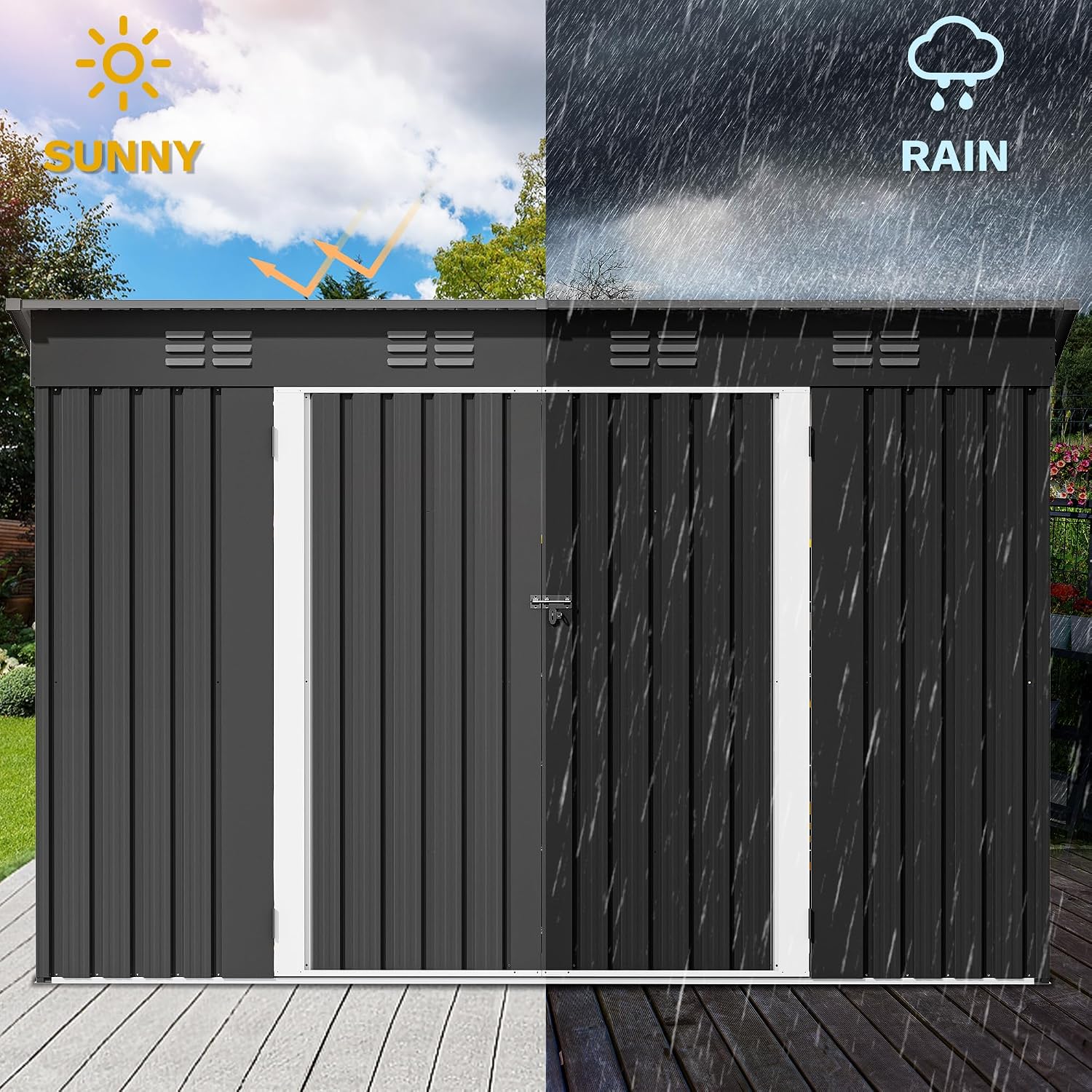 9' x 4' Outdoor Storage Shed w - Outdoor Furniture Heavy review and price