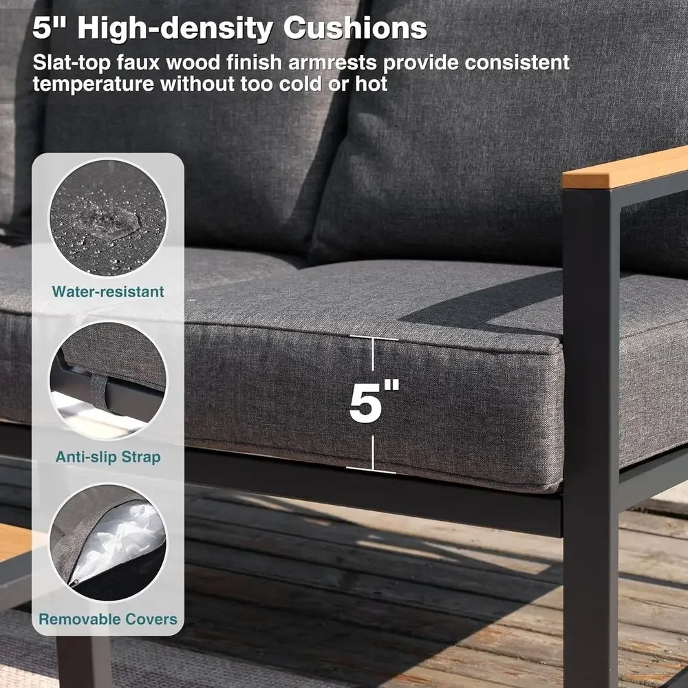 6-Piece Outdoor Sectional Sofa - Outdoor Furniture L Shape review and price