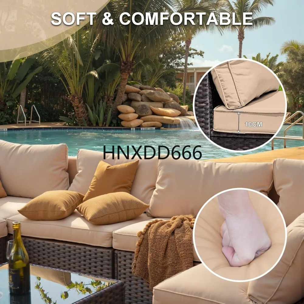 7 Piece Patio Furniture Set wi - Outdoor Furniture With Fire Pit Table review and price