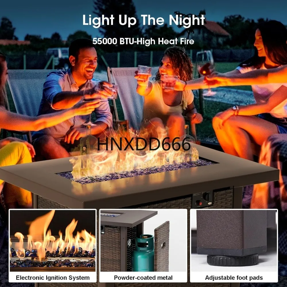 7 Piece Patio Furniture Set wi - Outdoor Furniture With Fire Pit Table review and price
