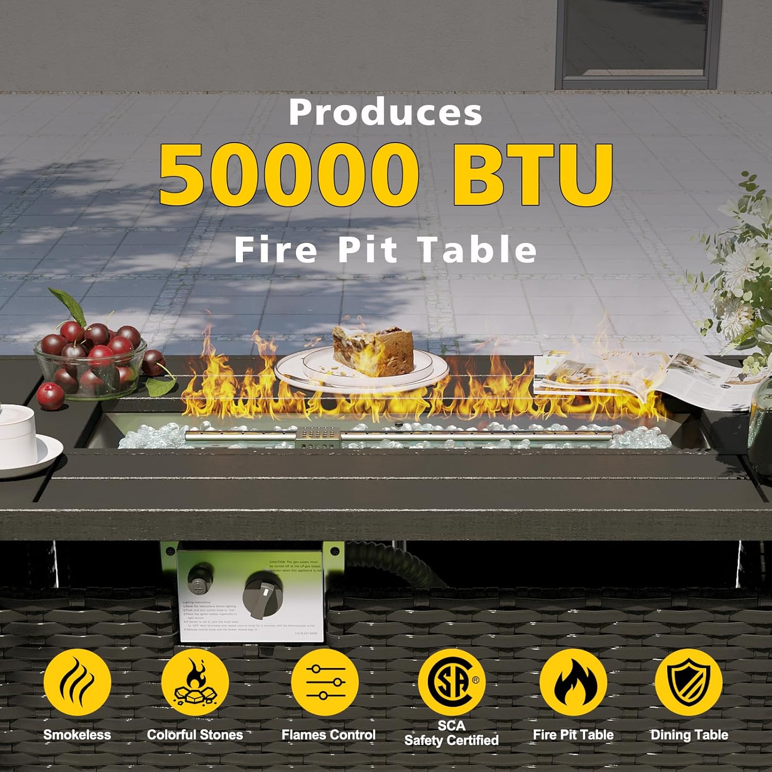 Patio Furniture Set with Fire  - Outdoor Furniture With Fire Pit Table review and price
