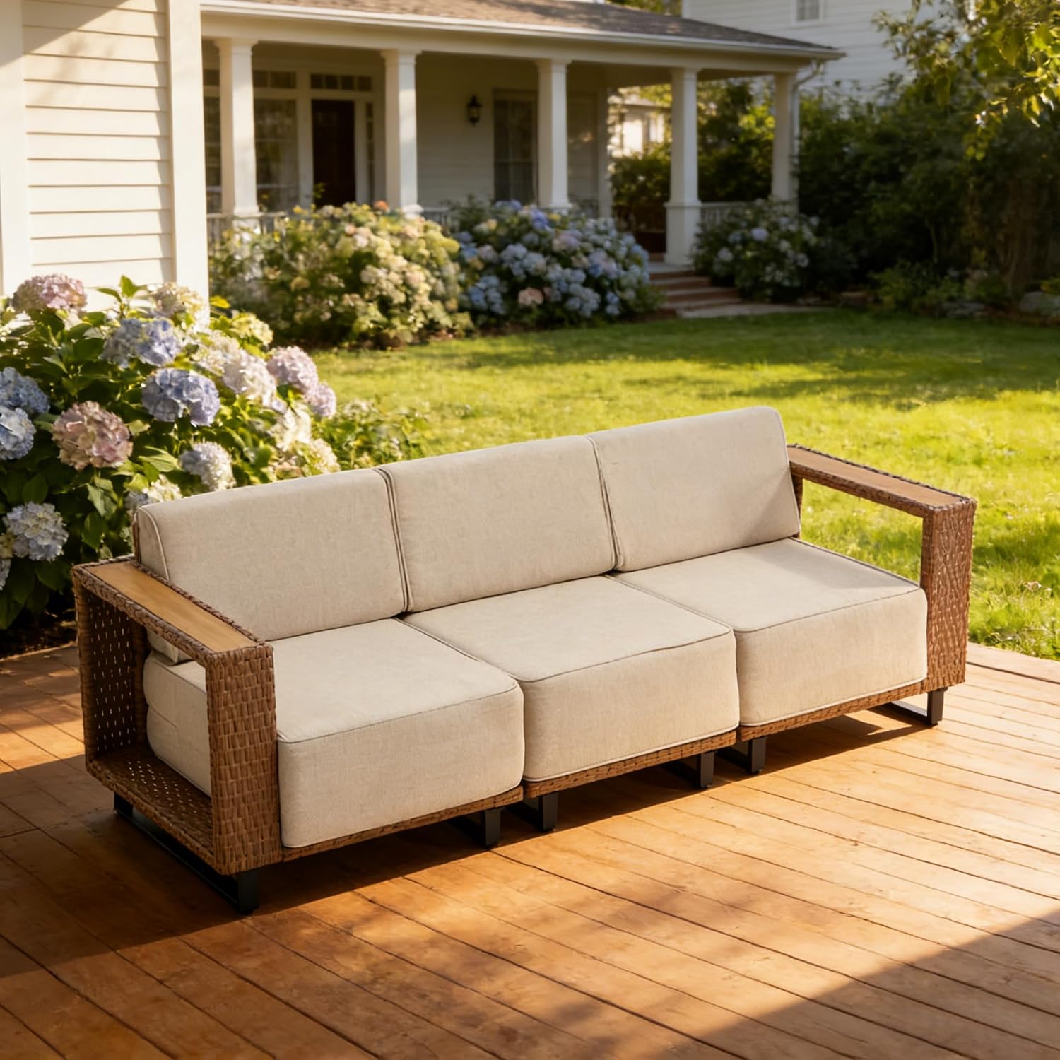 3 Pieces PE Rattan Wicker All- - Outdoor Furniture Rattan review and price