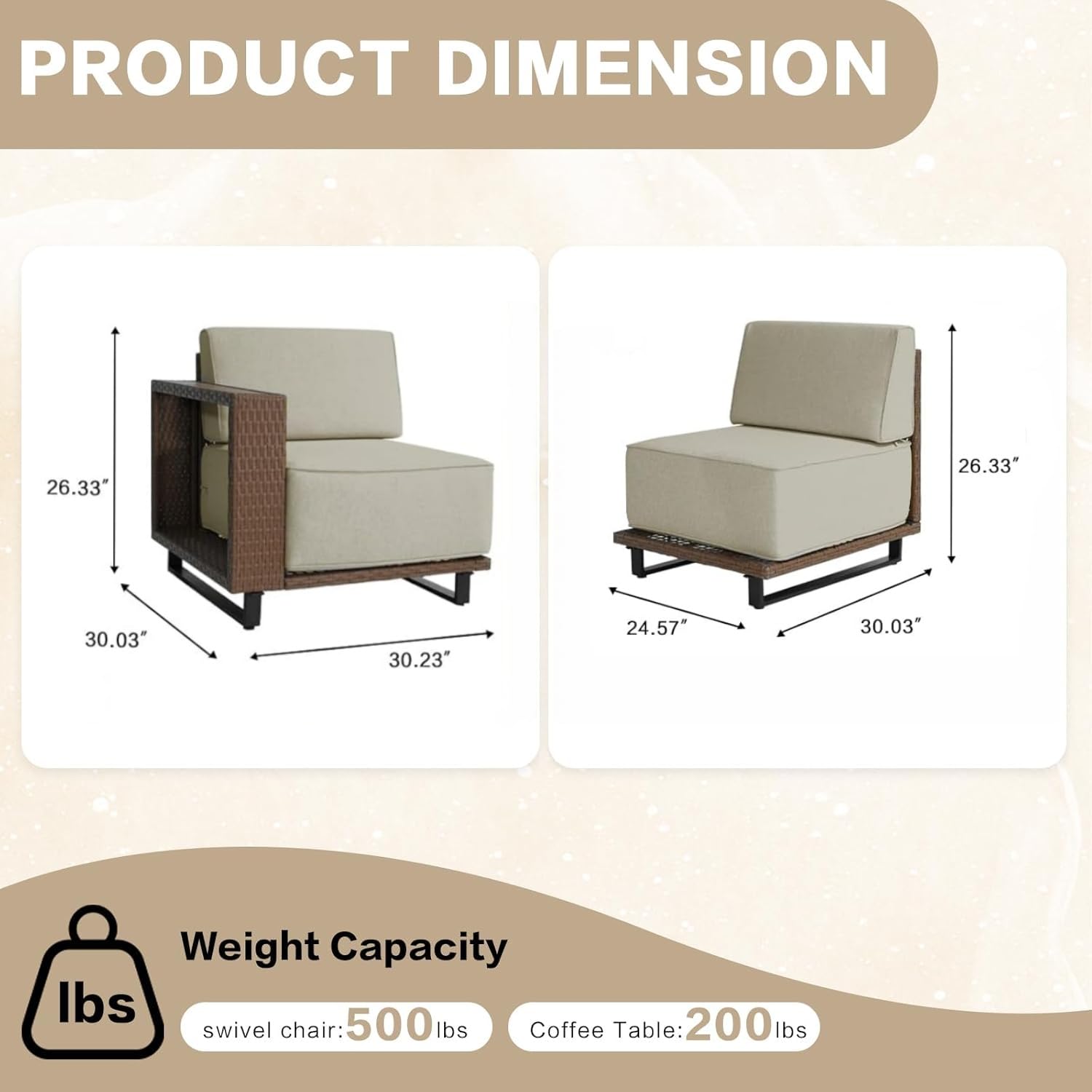 3 Pieces PE Rattan Wicker All- - Outdoor Furniture Rattan review and price