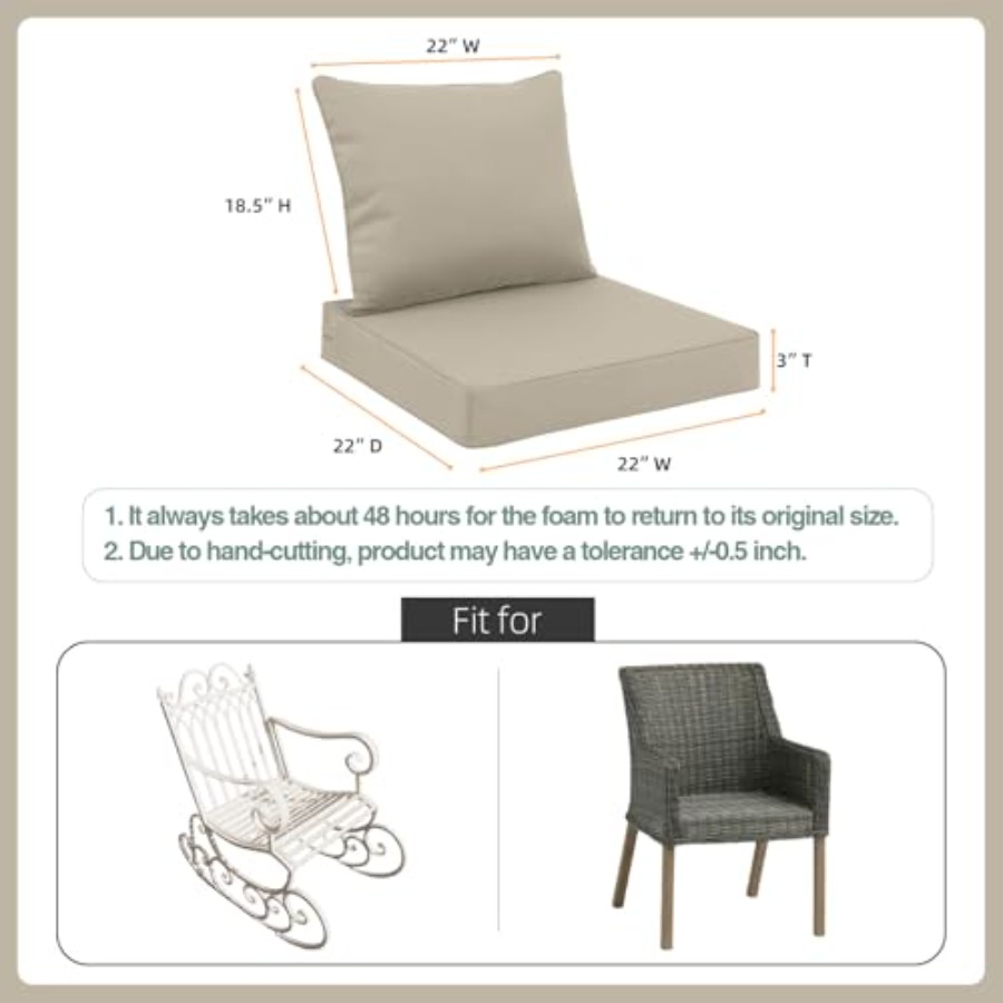 Outdoor Seat Cushion Set 22 x  - Outdoor Furniture Cushions 22 X 22 review and price