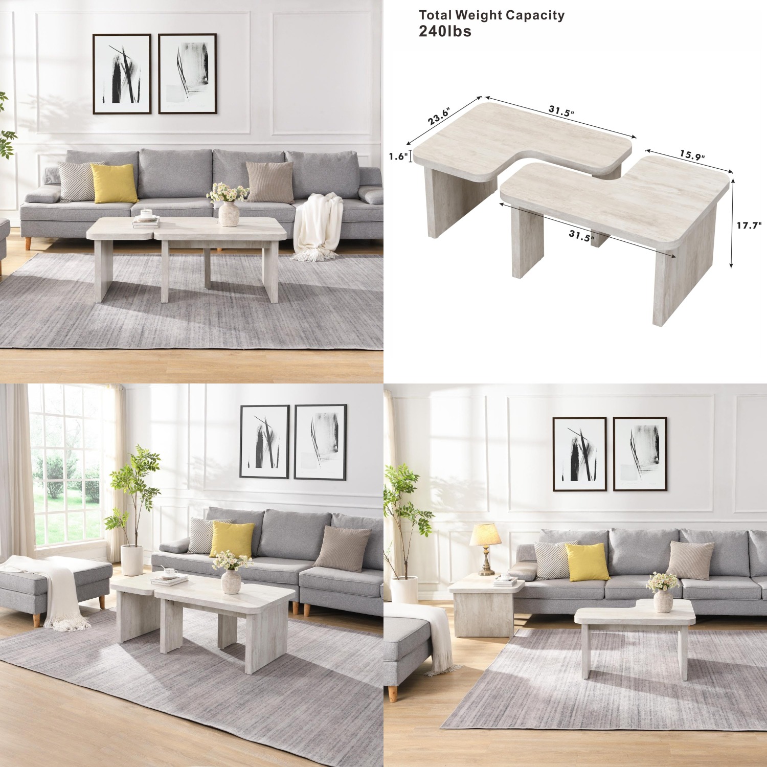 Rectangle Detachable Wood Coff - Outdoor Furniture L Shape review and price