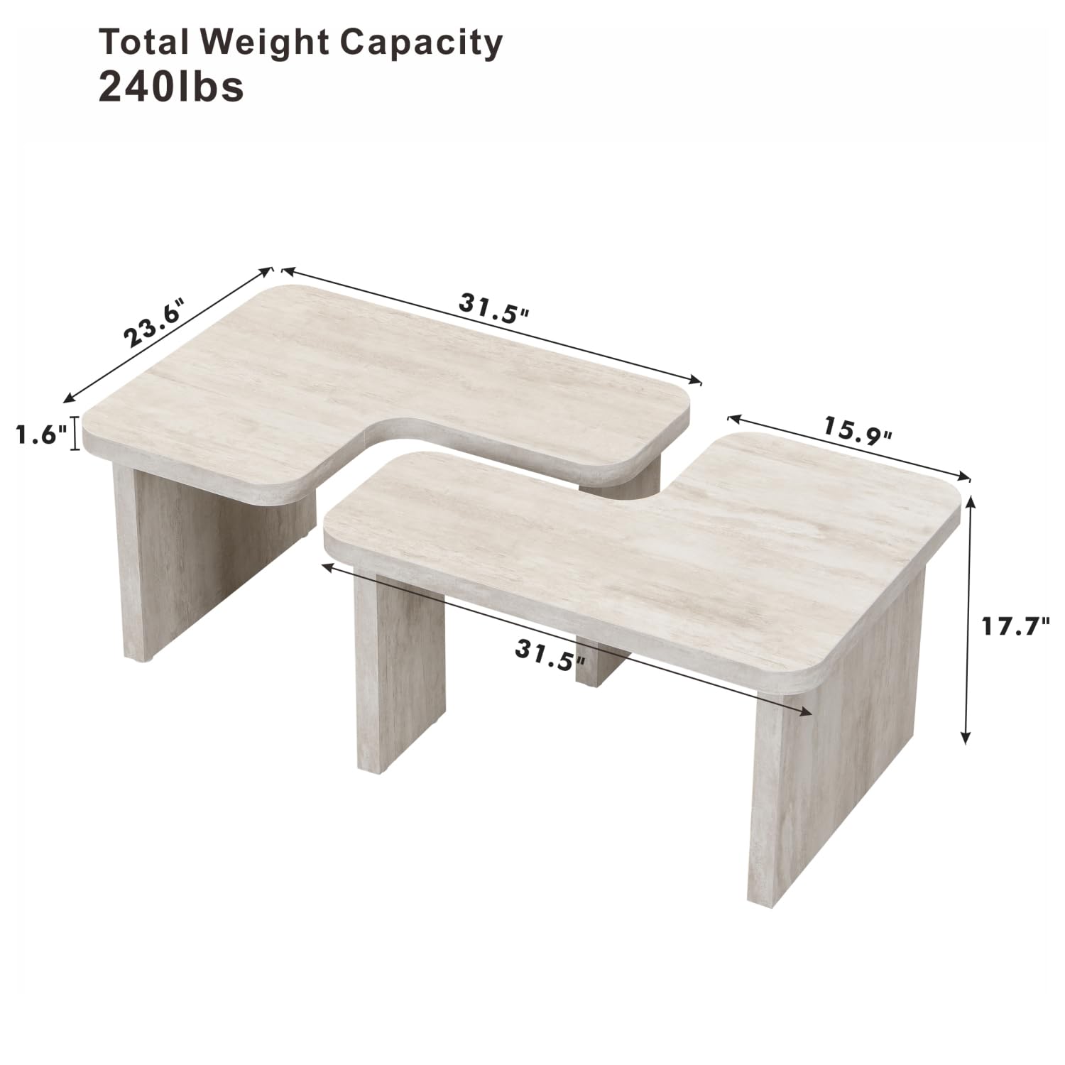 Rectangle Detachable Wood Coff - Outdoor Furniture L Shape review and price