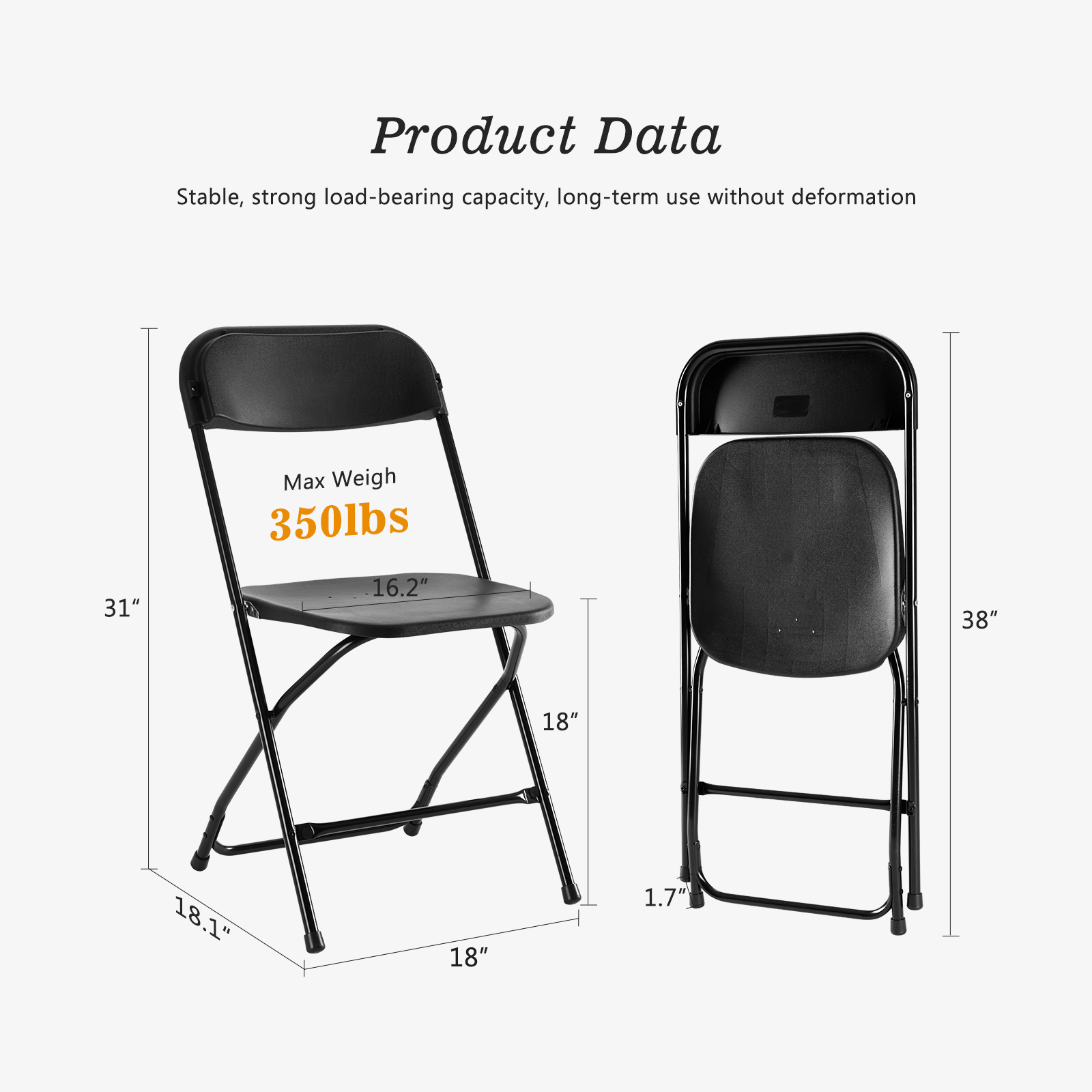 JHK Plastic Folding Chair 4/6  - Outdoor Furniture Polywood review and price