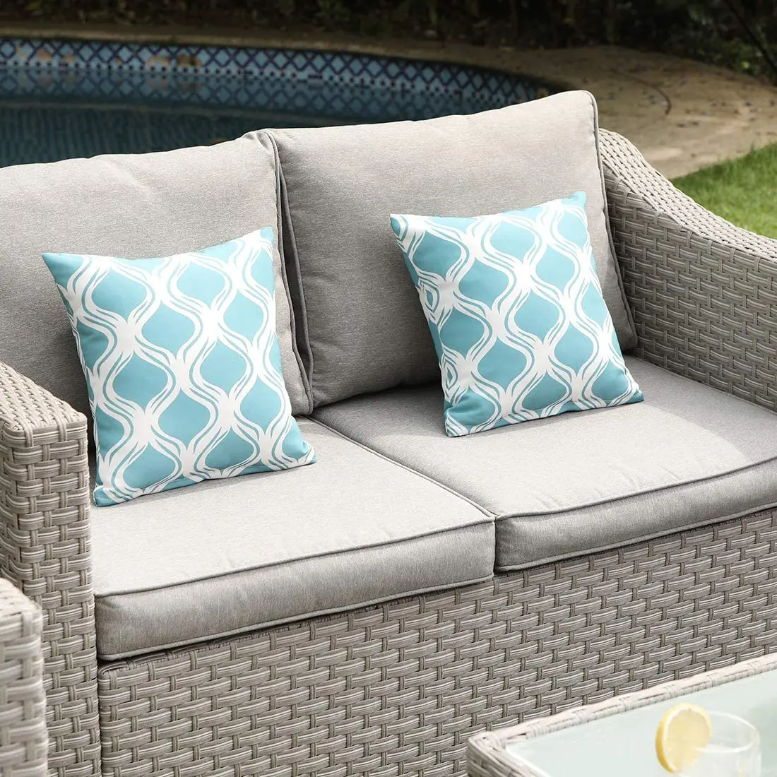 -Outdoor Furniture 5-Piece Wic - Outdoor Furniture With Fire Pit Table review and price