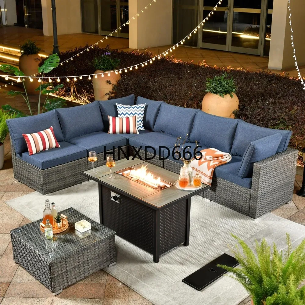 Outdoor 8 Piece Patio Furnitur - Outdoor Furniture With Fire Pit Table review and price