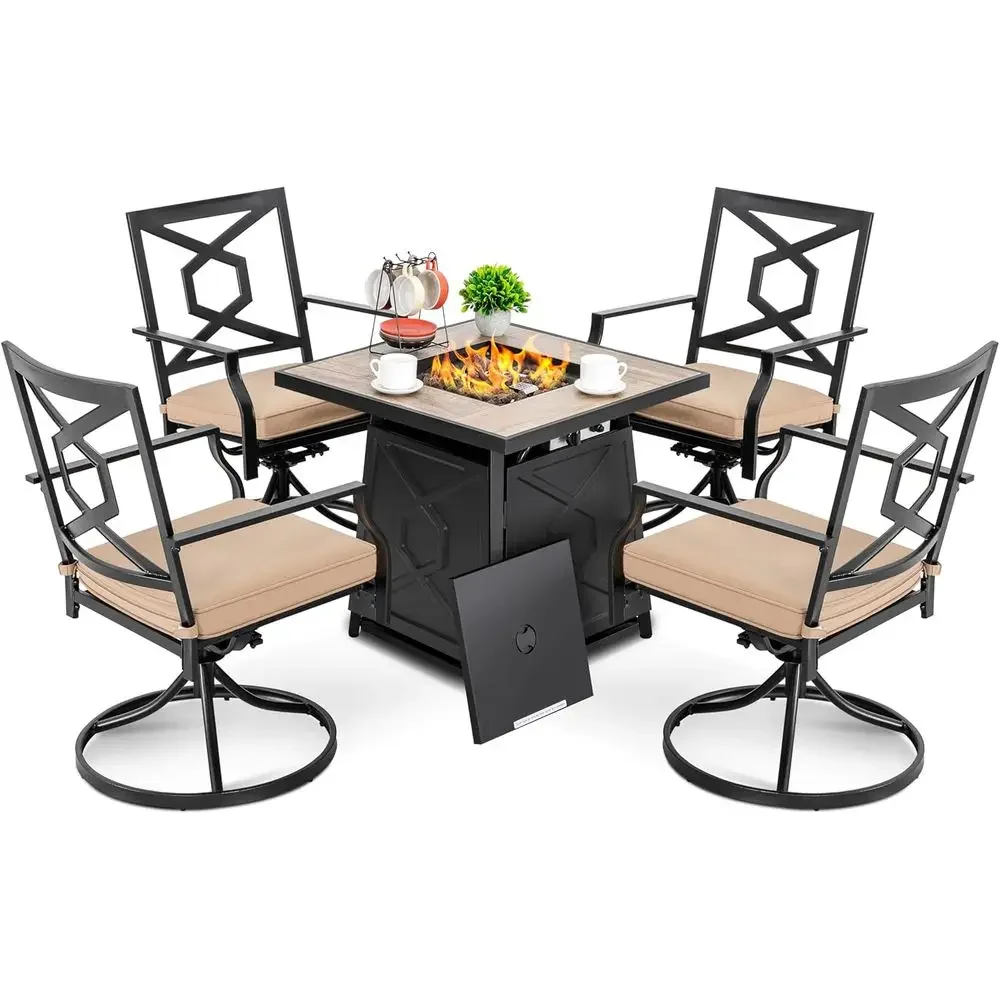 5-Piece Outdoor Patio Furnitur - Outdoor Furniture With Fire Pit Table review and price
