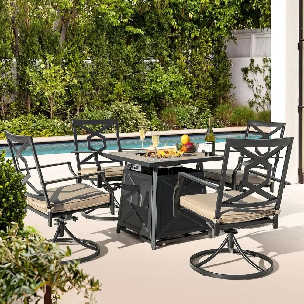 5-Piece Outdoor Patio Furnitur - Outdoor Furniture With Fire Pit Table review and price
