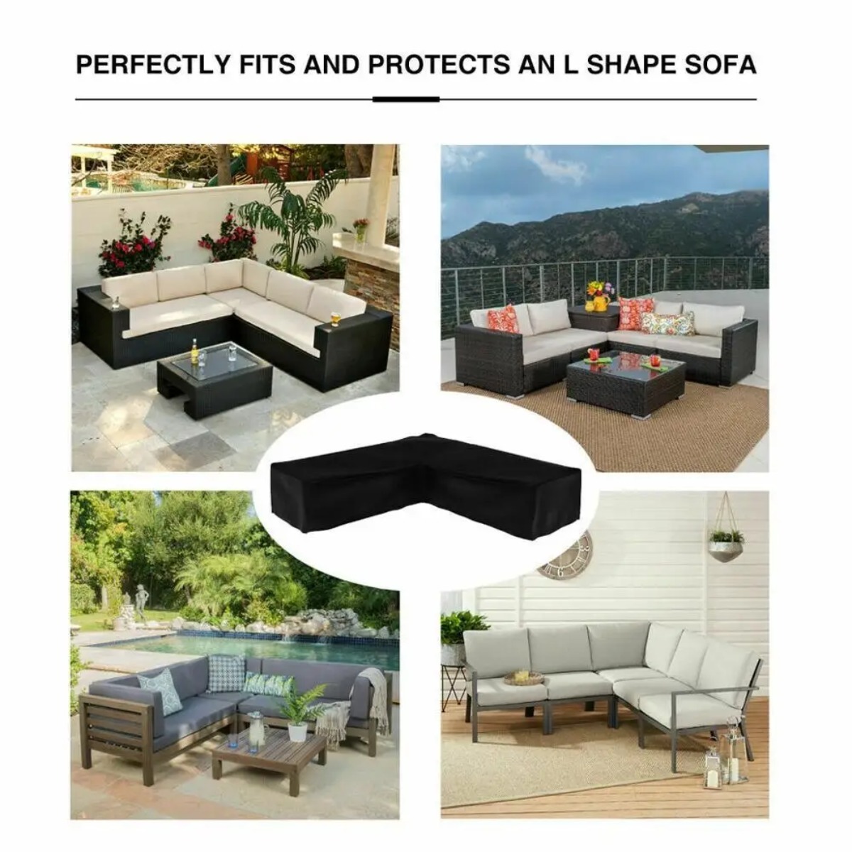 L-shaped Outdoor Sofa Cover, W - Outdoor Furniture L Shape review and price