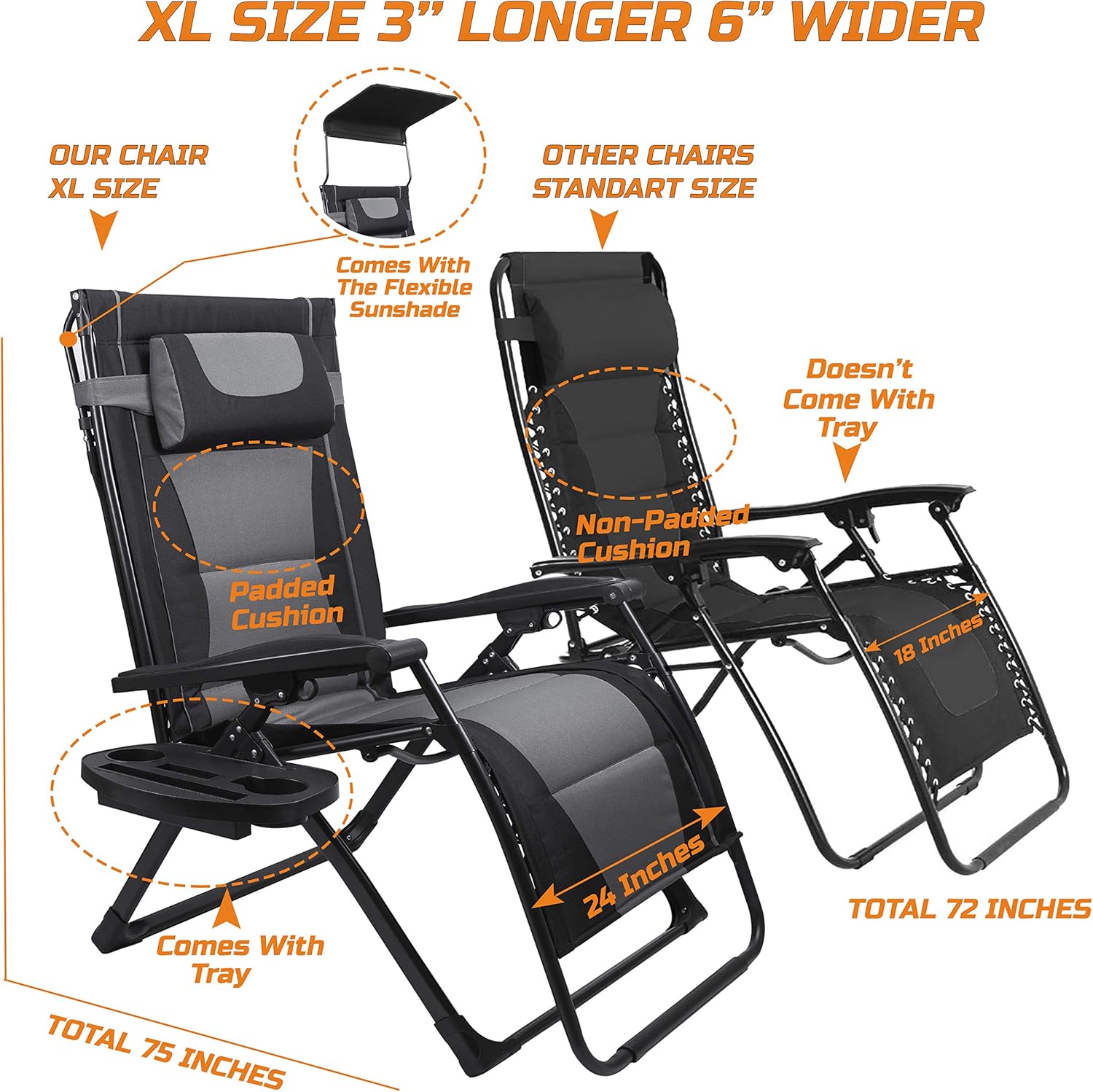 XXL Oversize Recliner Folding  - Outdoor Furniture Polywood review and price